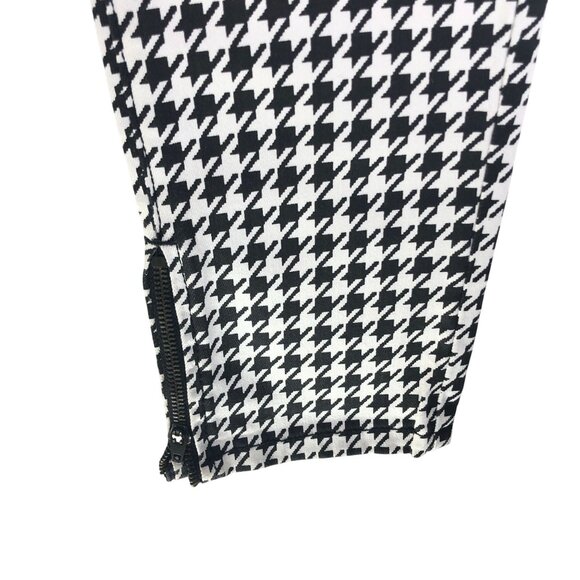 Lip Service Womens Houndstooth Needle Skinny Jeans Zipper Ankle Black White 27 - Picture 2 of 6
